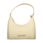 Mario Valentino Beige Polyurethane Women's Bag with Adjustable Shoulder Strap
