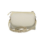 Mario Valentino Beige Polyurethane Women's Bag with Adjustable Shoulder Strap