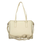 Mario Valentino Beige Poliuretano Women's Bag with Adjustable Strap and Pockets