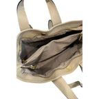 Baldinini Trend Beige Leather Women Shoulder Bag