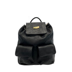 Baldinini Trend Black Leather Women Backpack