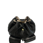 Baldinini Trend Black Leather Women Backpack