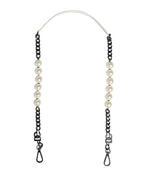 Dolce & Gabbana White Leather Silver Chain Bag Accessory Shoulder Strap