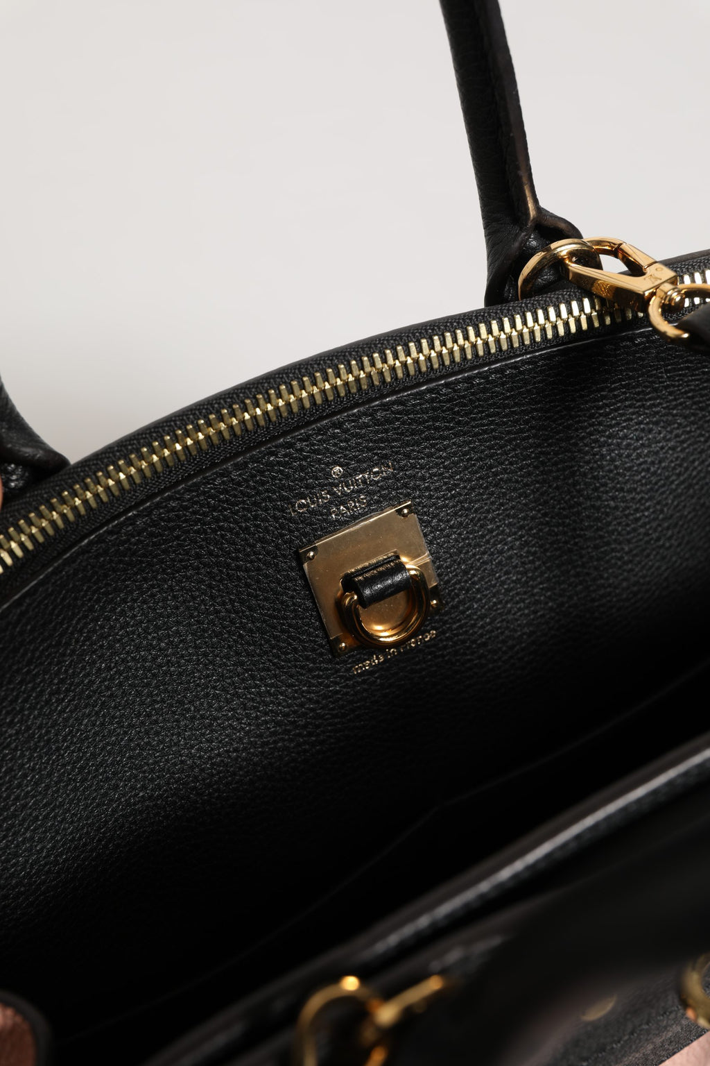 Louis Vuitton Pink and Black Leather City Steamer Leather Handbag