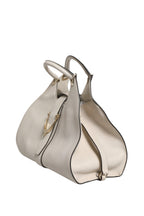 Gucci White Leather Stirrup Top Handle Bag