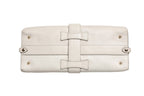 Gucci White Leather Stirrup Top Handle Bag