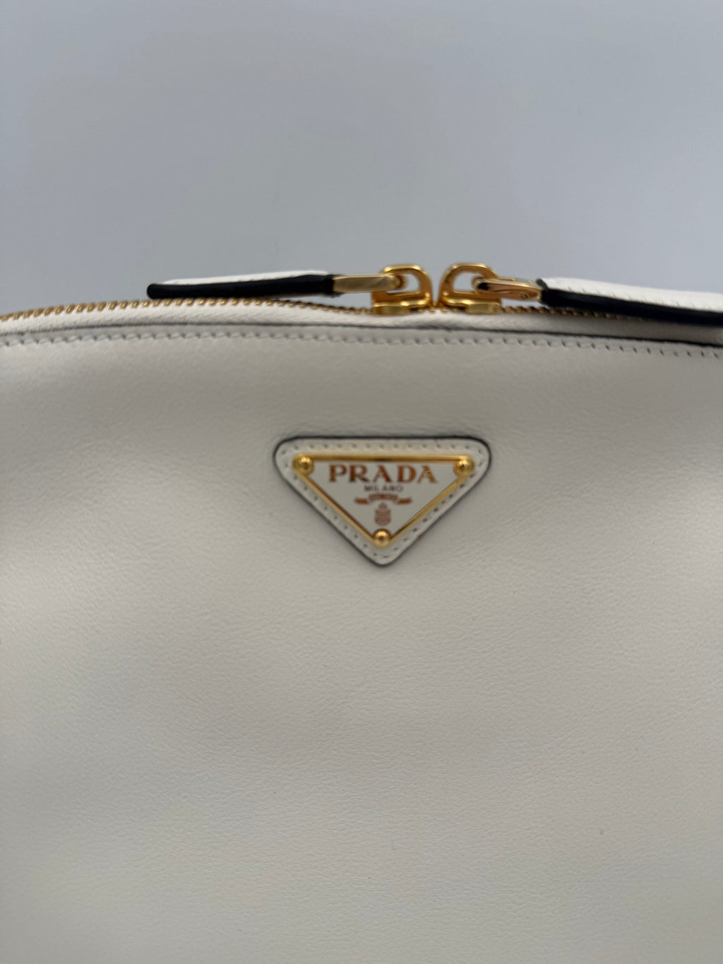 Prada PRADA Bauletto BOWLING in Leather Handbag