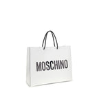 Moschino White Calf Leather Bos Taurus Shoulder Bag