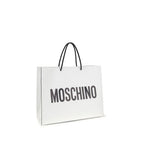 Moschino White Calf Leather Bos Taurus Shoulder Bag