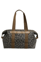 Saint Laurent Green and Brown Pattern Canvas Duffel Bag