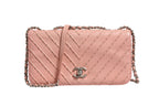 Chanel Small Classic Double Flap Bag Light Pink Chevron