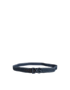 Dolce & Gabbana Blue Cotton Canvas DG Logo Metal Buckle Belt