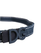 Dolce & Gabbana Blue Cotton Canvas DG Logo Metal Buckle Belt