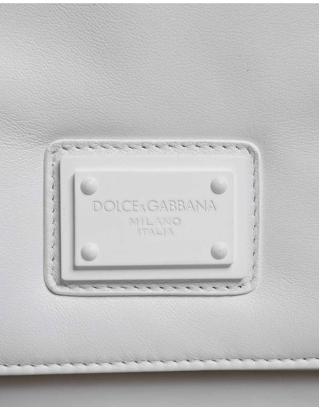 Dolce & Gabbana White Logo Plaque Crossbody Shoulder Borse Women Bag