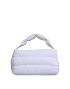 Dolce & Gabbana White Logo Plaque Polyester Quilted Shoulder Borse Bag