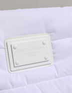 Dolce & Gabbana White Logo Plaque Polyester Quilted Shoulder Borse Bag
