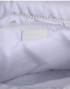 Dolce & Gabbana White Logo Plaque Polyester Quilted Shoulder Borse Bag