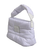 Dolce & Gabbana White Logo Plaque Polyester Quilted Shoulder Borse Bag