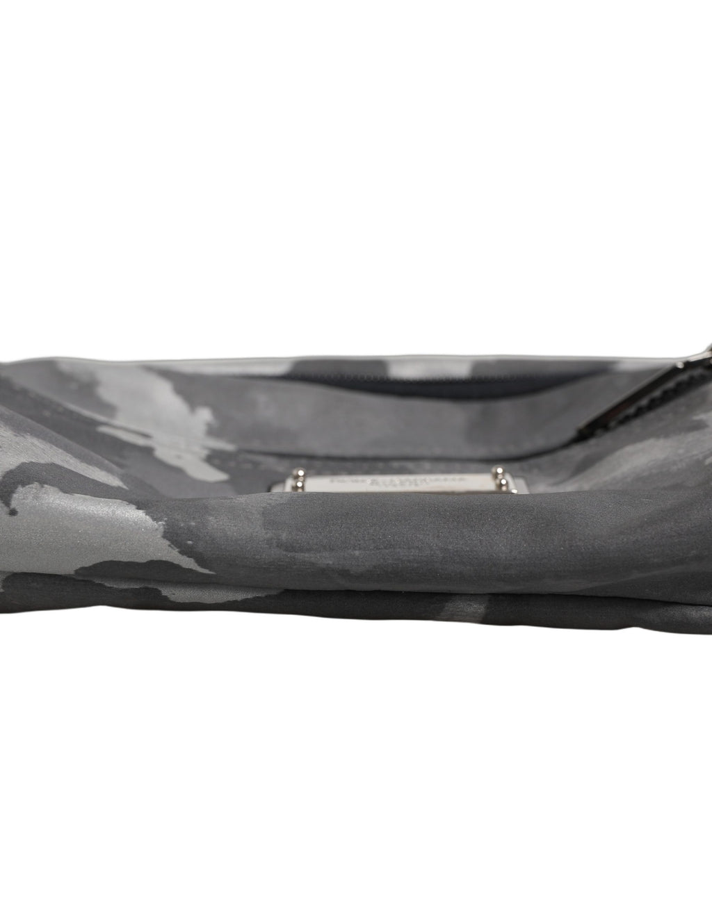 Dolce & Gabbana Black Nylon Brass Plate Camouflage Waist Fanny Pack Bag
