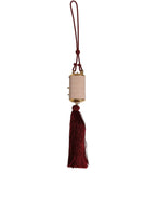Dolce & Gabbana Pink Exotic Leather Mini Mirror Tassel Makeup Bag
