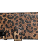 Dolce & Gabbana Flip Cover Brown Leopard Crystal iPhone X - XS Case