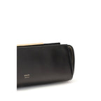 Khaite Black Calf Leather Bos Taurus Clutch Bag