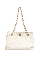 Chanel Shiny Calfskin Quilted Mini 22 White 1792563