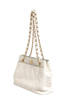 Chanel Shiny Calfskin Quilted Mini 22 White 1792563
