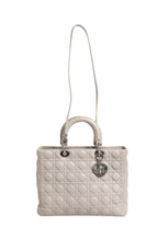 Christian Dior Lady Dior Large Grey Cannage Lambskin Bag