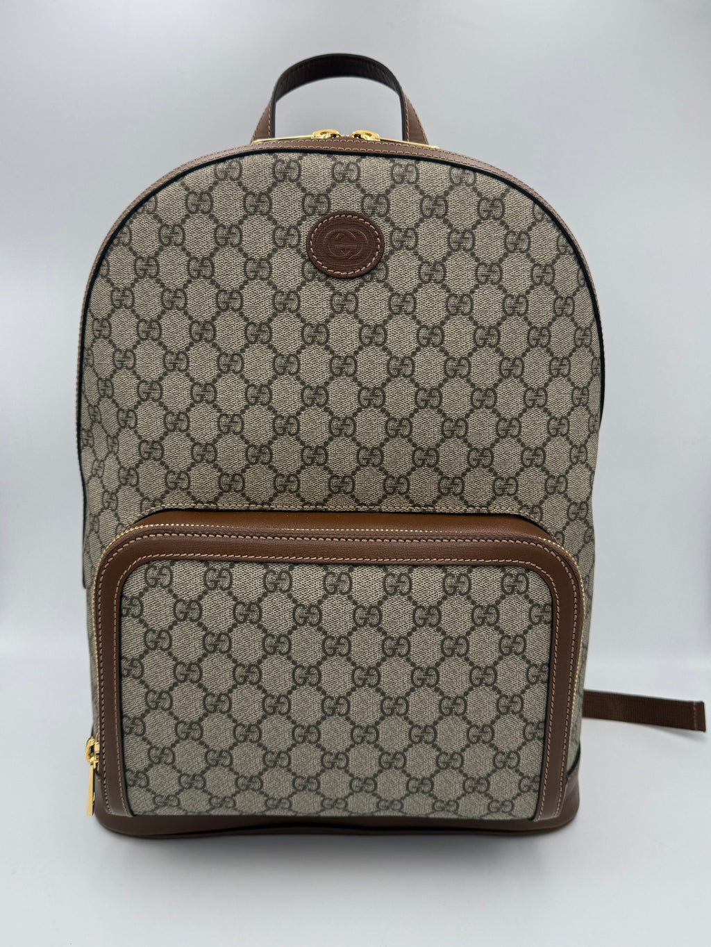 Gucci GUCCI GG Supreme and Leather Backpack