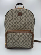 Gucci GUCCI GG Supreme and Leather Backpack