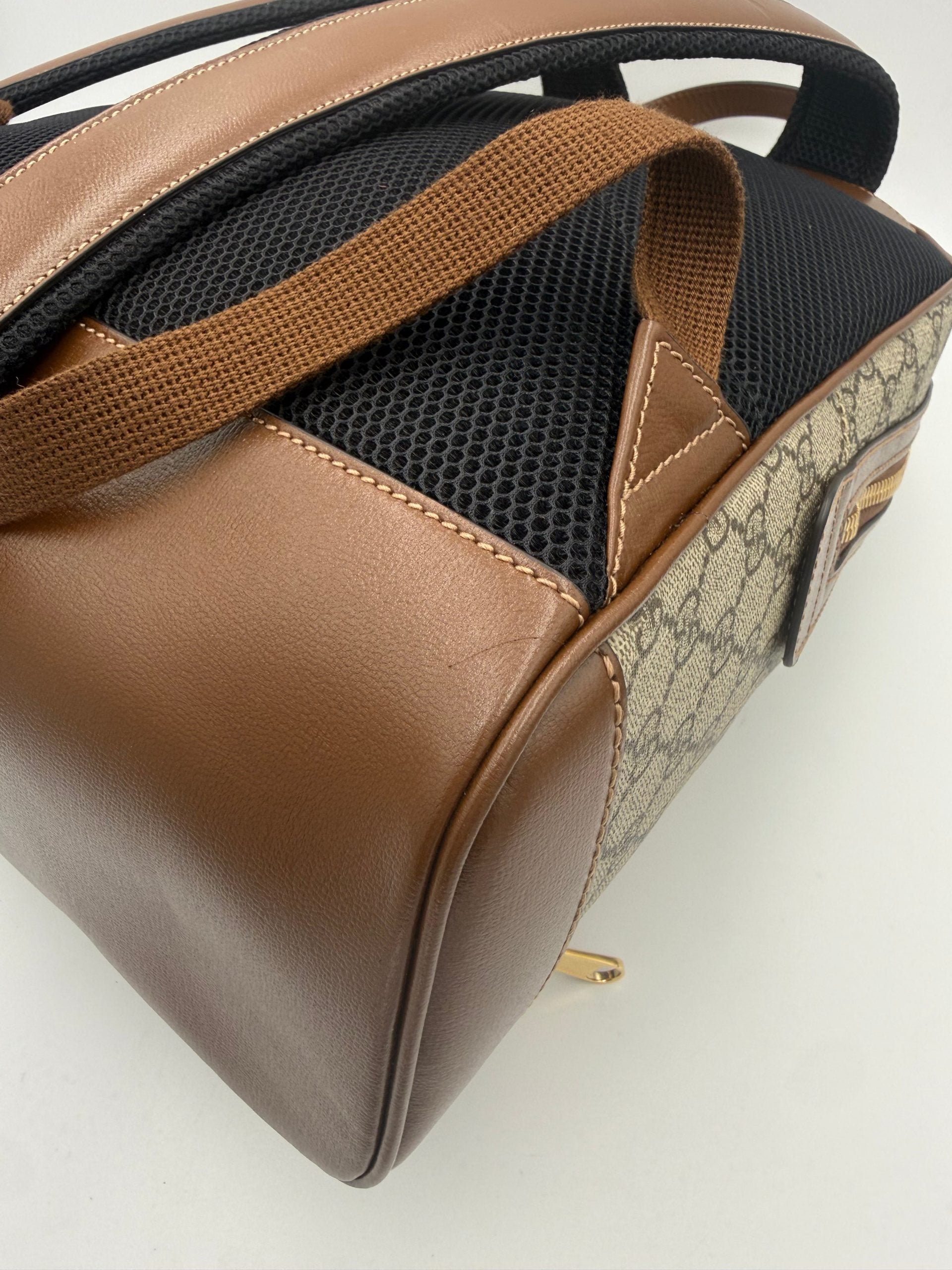 Gucci GUCCI GG Supreme and Leather Backpack