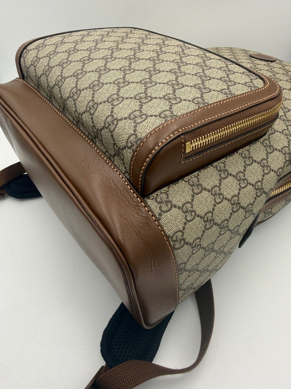 Gucci GUCCI GG Supreme and Leather Backpack