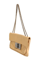 Chanel Beige Lambskin Giant Reissue Mademoiselle Lock Flap Bag