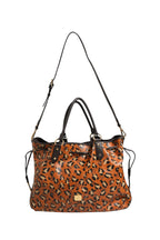 MCM Visetos Leopard Aren Medium Shopper Tote