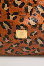 MCM Visetos Leopard Aren Medium Shopper Tote