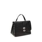 Zanellato Black Calf Leather Bos Taurus Handbag