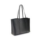 Tory Burch Black Calf Leather Bos Taurus Handbag