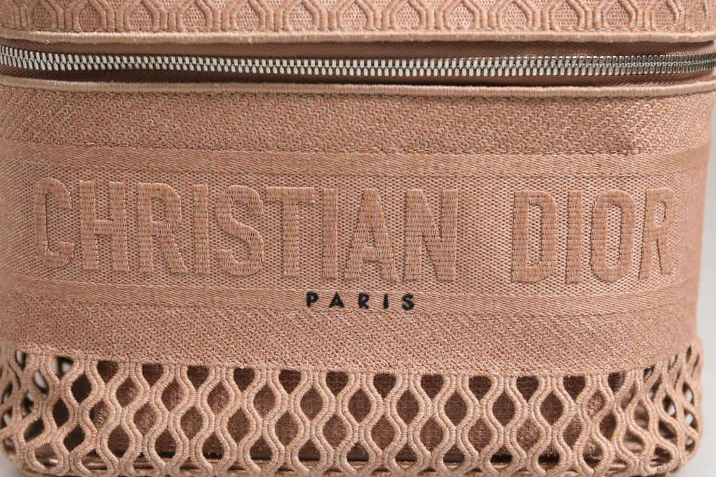 Christian Dior Mesh Embroidered Dior travel Vanity Case