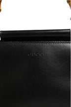 Gucci Nymphaea Bamboo Top Handle Leather Bag