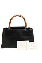 Gucci Nymphaea Bamboo Top Handle Leather Bag
