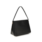 Tory Burch Black Calf Leather Bos Taurus Shoulder Bag