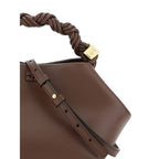Ganni Brown Calf Leather Bos Taurus Handbag