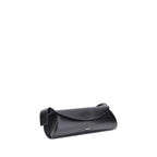 Jil Sander Black Calf Leather Bos Taurus Shoulder Bag