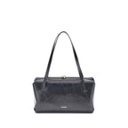 Jil Sander Black Calf Leather Bos Taurus Shoulder Bag