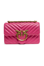 PINKO Pink Leather Love One Mini Shoulder Bag