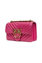 PINKO Pink Leather Love One Mini Shoulder Bag