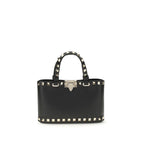 Valentino Garavani Black Calf Leather Bos Taurus Handbag