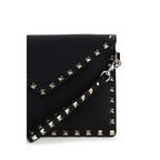Valentino Garavani Black Calf Leather Bos Taurus Clutch Bag
