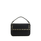 Valentino Garavani Black Calf Leather Bos Taurus Shoulder Bag